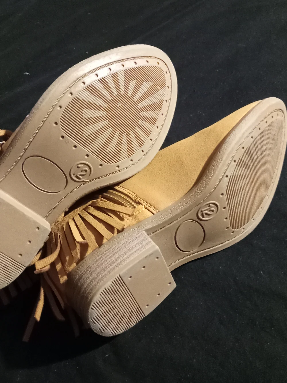 Dream Pairs Girls Tan Fringe Star Ankle Boots
